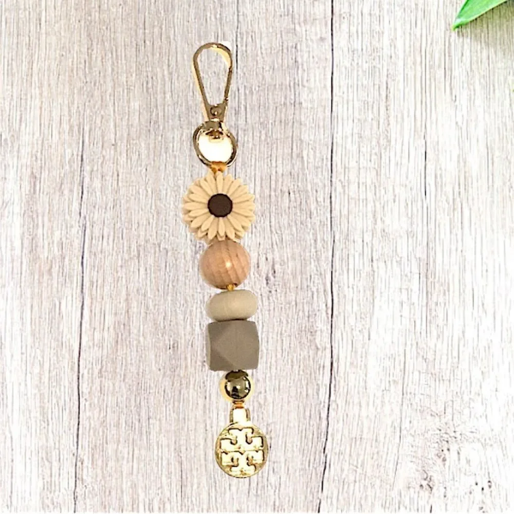 TORY BURCH LOGO CHARM KEYCHAIN OR BAG CHARM